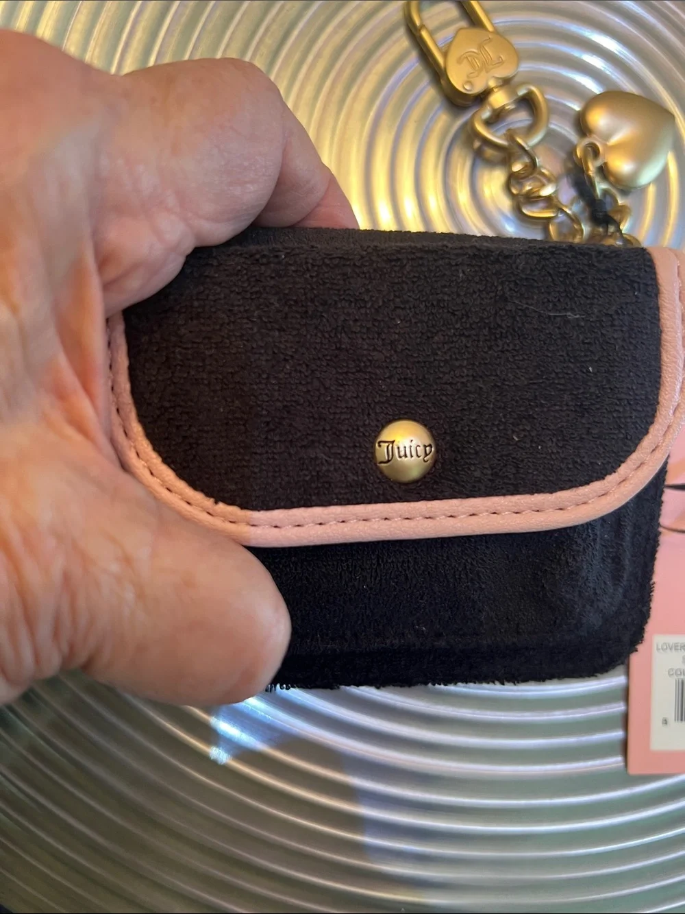JUICY COUTURE LOVERS CLUB DUAL SIDED cARD CASE